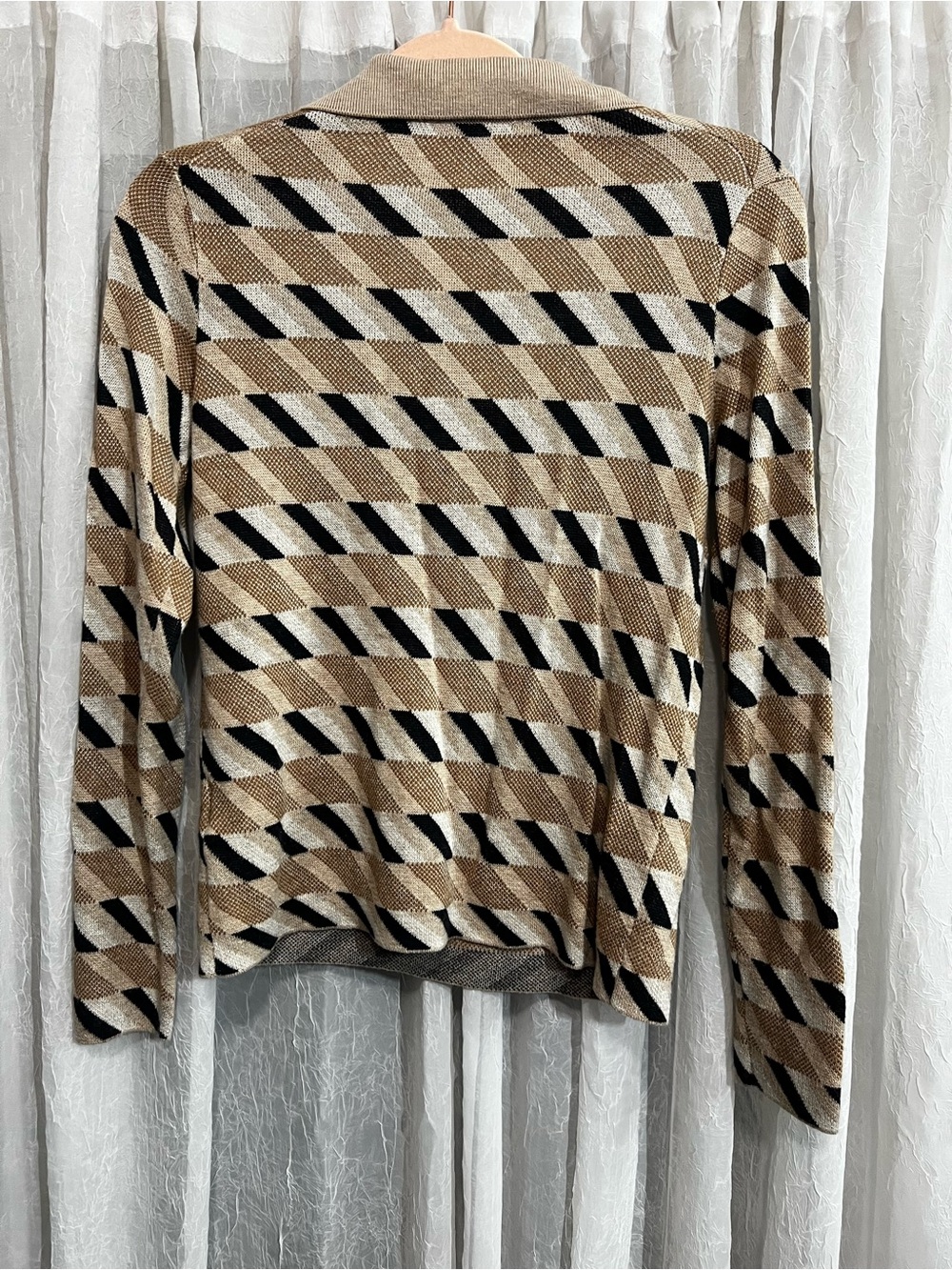 Marine Layer Beige and Gray Striped Knit Sweater - Picture 4 of 4